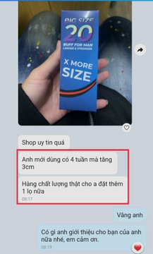 Ngắn sướng ngoài, dài sướng trong,
cong cong sướng chính giữa
Mà bạn bot nào cũng muốn đc “sướng trong”
Anh nào mà dưới 12cm thì phải dùng #BIGSIZE20
Đảm bảo tăng 3-6cm sau 2-3tuần
Shop ship cả sang nc ngoài nữa đó
LH
Zalo.me/0842926999
t.me/Shoptuananh18