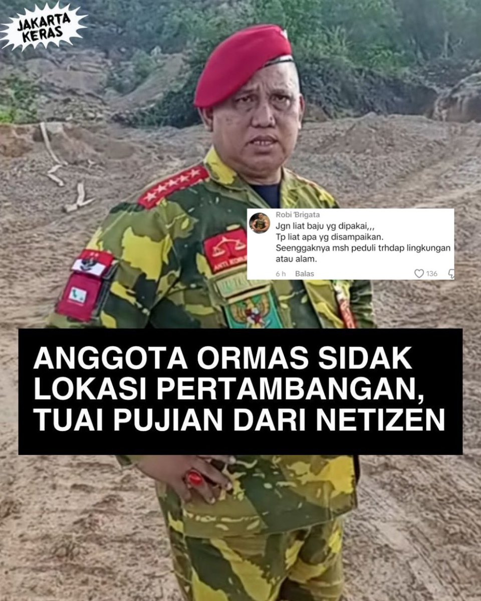 Berat banget tuh ya kayaknya, ada 10 bintang dipundaknya😭😭

baru kali ini ormas dibela sama netizen