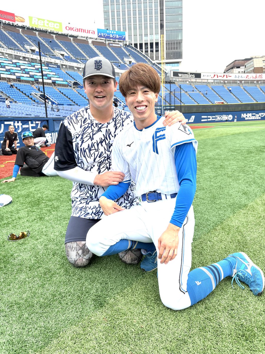 大学時代の同級生⚾️ よきライバル、よき友です😆 #中央大 #五十幡亮