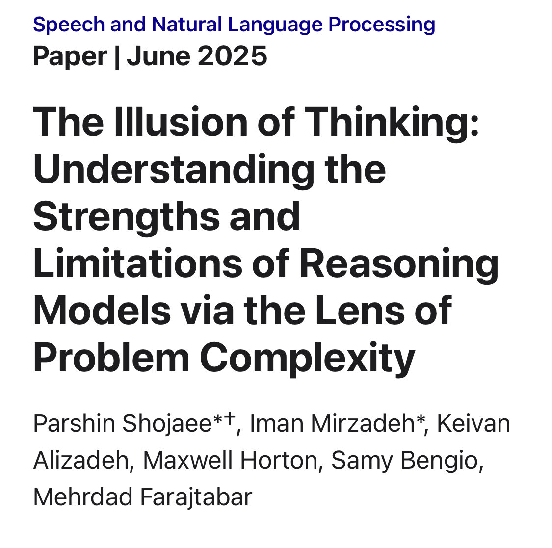 aeberman12's tweet photo. Today’s ‘thinking’ AI models crumble under pressure
They literally think less as problems get harder.
Is this reasoning, or just pattern-matching in disguise?
https://t.co/nKjeGpqaNE
#ArtificialIntelligence #AIResearch #MachineLearning
#AIEnergyConsumption #DataCenterEnergy #SustainableAI #GreenDataCenters