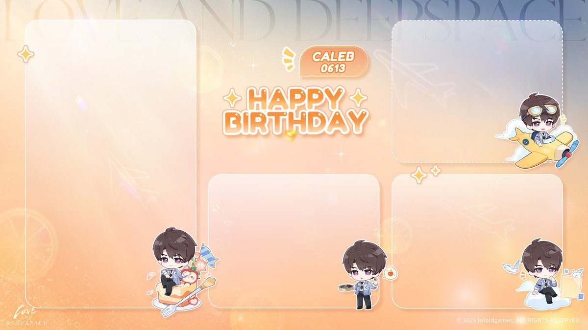 Love and Deepspace | Chibi Wallpaper
As night falls, sheer curtains gently brush the windowpane, outlining the tender contours of your shared affections.
Let this happiness stay with you—every moment, every day.

🍰 Caleb's Birthday Chibi Wallpapers are now available!
Specially