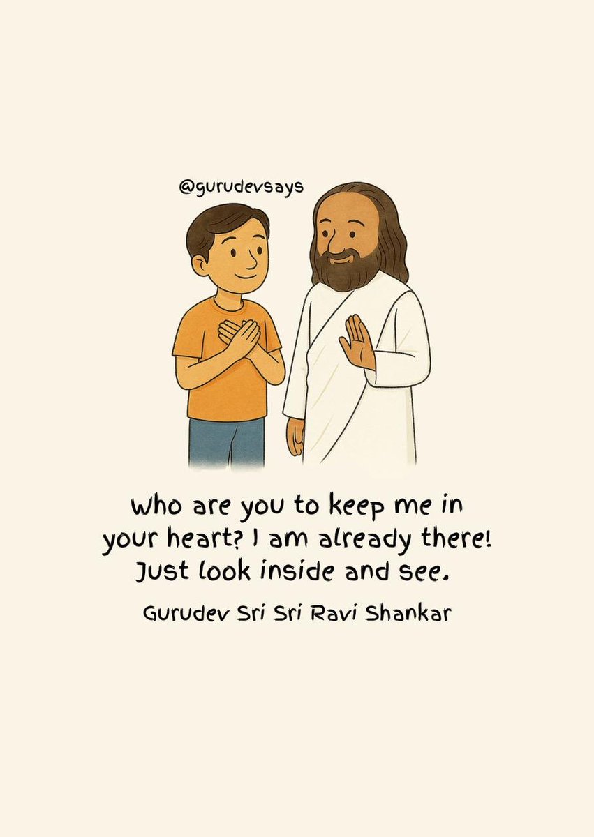 BreathWGrace's tweet photo. I am already there ❤️

#GurudevSriSriRaviShankar #GurudevSays #SeekerBytes #GraceFlows #WisdomDawns #Feels https://t.co/I8uyKovuqw