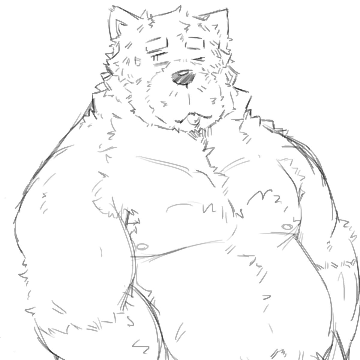 Rexie4577's tweet image. drawing bandit again! (wip)