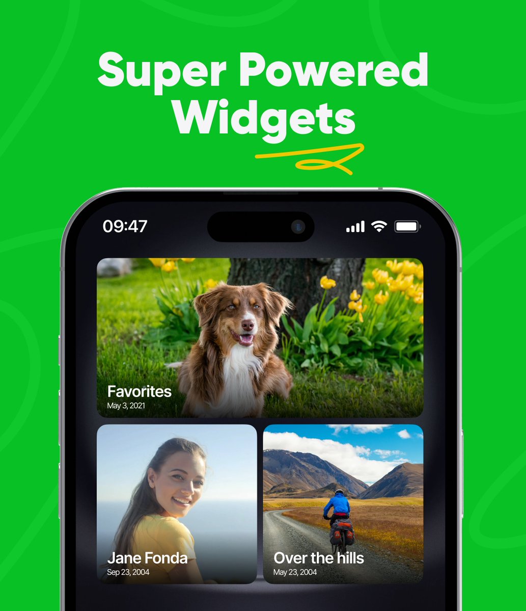 🚨 Ente Photos now comes packed with different types of widgets.

🙋‍♀️ People – ground yourself with memories of your favorite people
🎞️ Albums – quickly access your favorite album(s)
💚 Memories – relive auto curated moments

You can configure who and what you'd see on your home