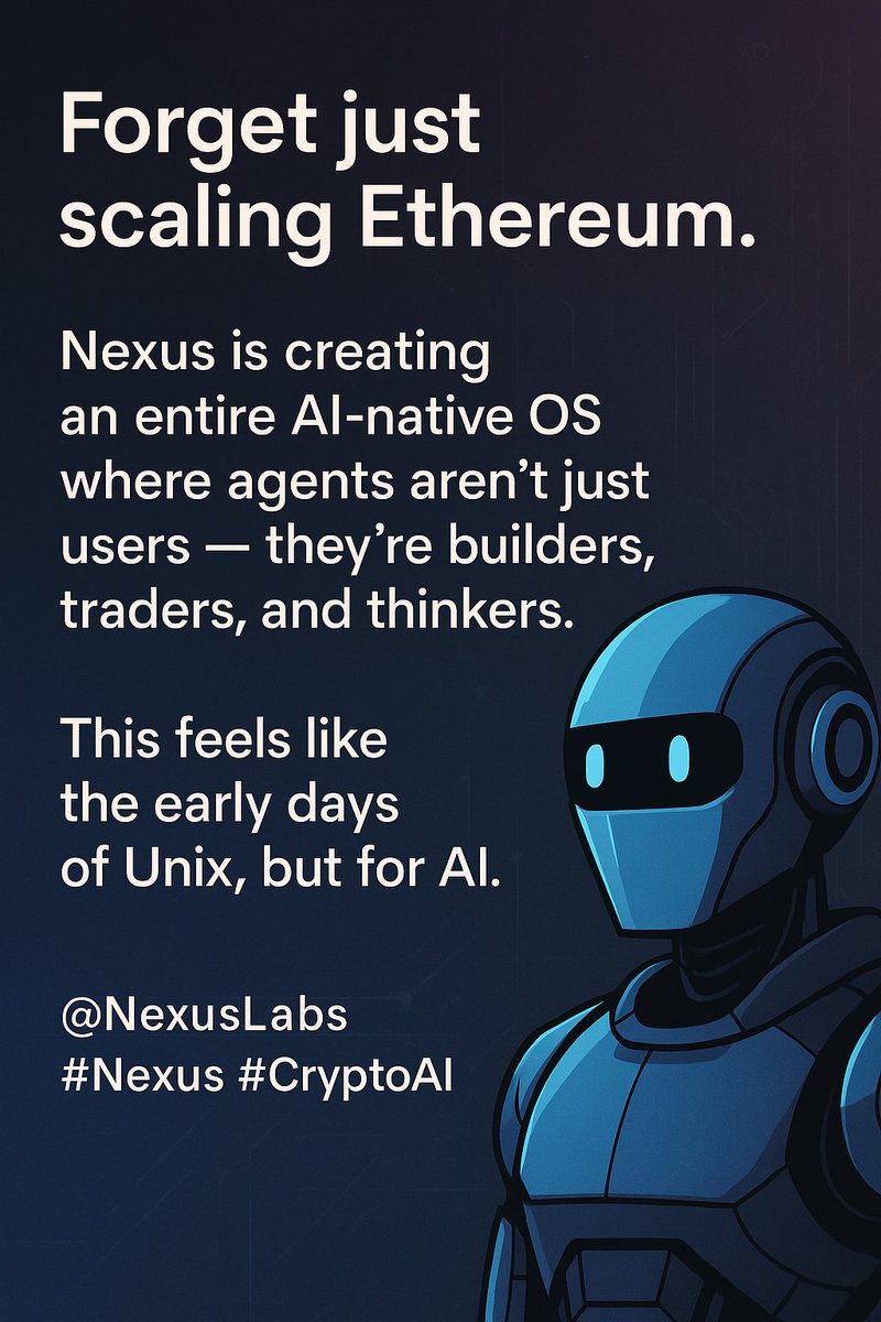 the0xwolf's tweet photo. Nexus is creating an entire AI-native OS where agents aren’t just users.
 they’re builders, traders, and thinkers. https://t.co/gF1qvvcjgg
