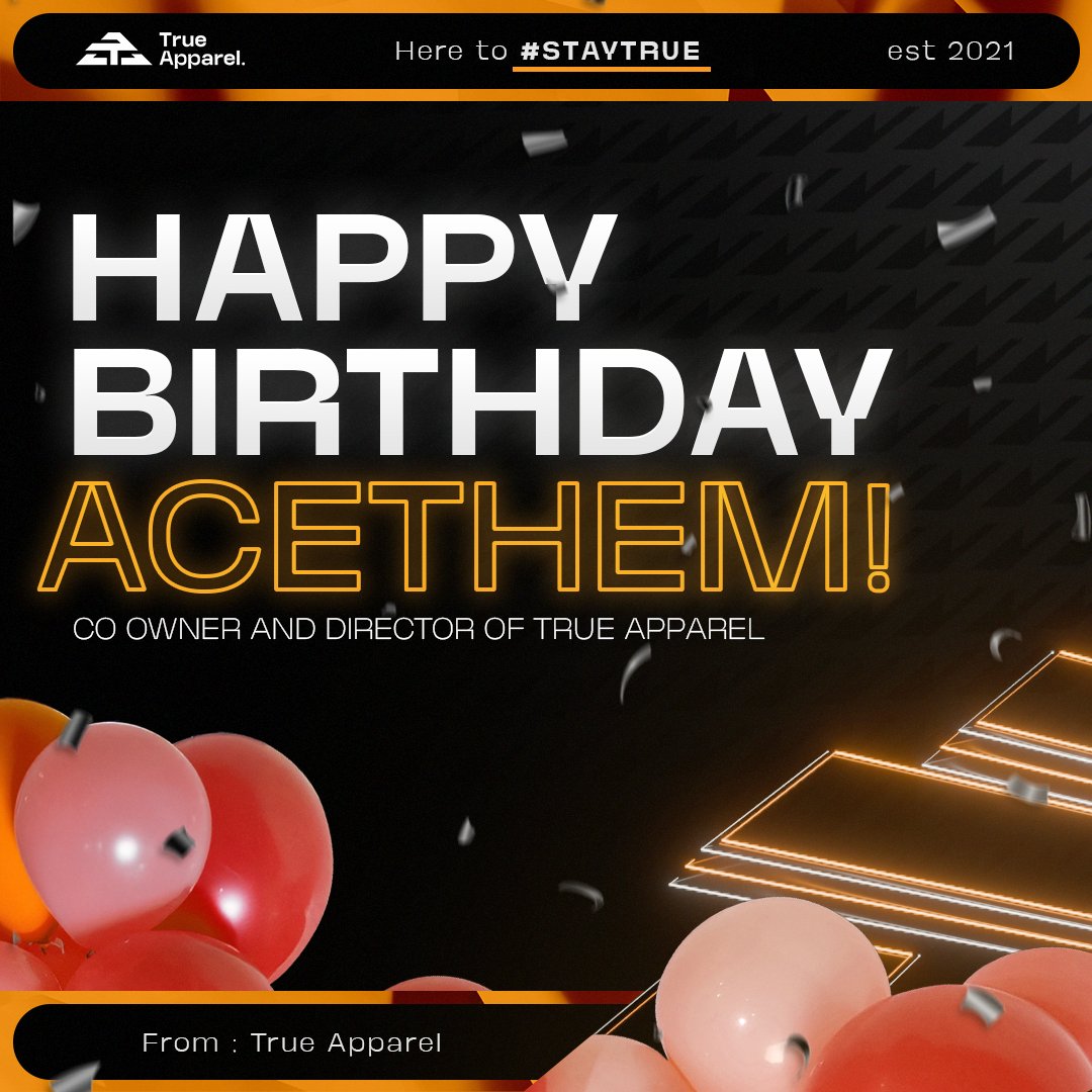 True Apparel (@trueapparelco) on Twitter photo ๐ Happy Birthday to co-owner and director of True Apparel, <a href="/AcethemDigital/">Acethem | FURY</a> ๐
Your creativity, leadership, and relentless drive keep pushing the brand to new heights. Here's to another year of greatness and growth. ๐ฏ๐
#TrueApparel #StayTrue ๐ Happy Birthday to co-owner and director of True Apparel, <a href="/AcethemDigital/">Acethem | FURY</a> ๐
Your creativity, leadership, and relentless drive keep pushing the brand to new heights. Here's to another year of greatness and growth. ๐ฏ๐
#TrueApparel #StayTrue