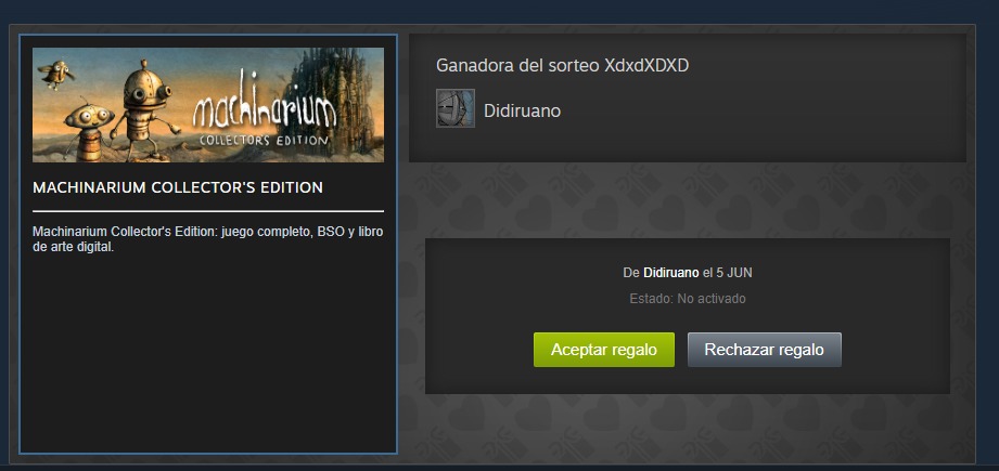 Ganadora del sorteo del último stream <a href="/wedd_1719/">wedd</a> 

Y para mis ahora 4 fans tengo que informar los streams se postergarán por un tiempo por motivos personales <a href="/MatiusgameplayO/">Matius</a> :sad: #sorteo