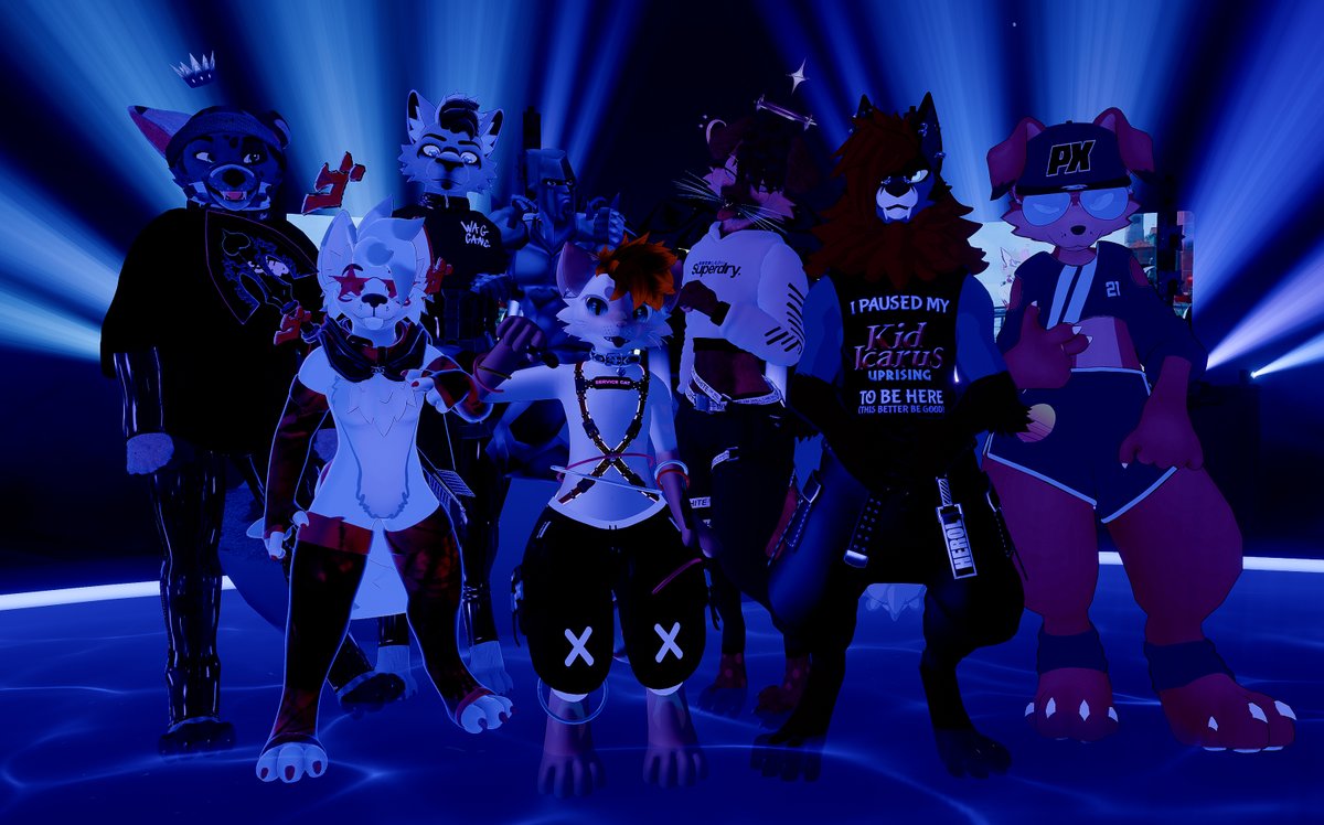 FRIDAY NIGHT VRC GROUP PHOTO! 

ONCE VRC IS ALIVE AGAIN COME FIND ME IN CLUB FYNN AND JOIN FOR THE SAT PHOTO! 

<a href="/autumnwind3_/">Xylo🔜Megaplex</a>, <a href="/spotdog_/">spot 🧸👑</a> 

#FuralitySomna #furality #furryfandom