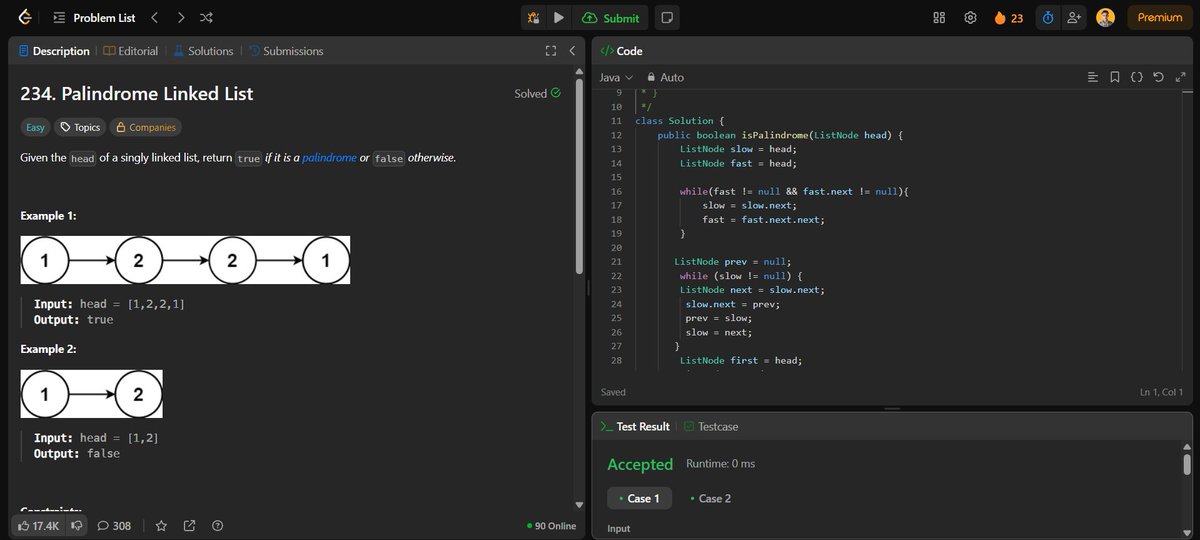 surajshinde_87's tweet photo. Day 26 of my #DSAChallenge
π Linked List Practice β Reverse, Palindrome, Deep Copy
Solved
@LeetCode
#25
#234
#138
#Day26 #LeetCode #Java #SurajShinde #ProblemSolving #100DaysOfCode #CodingJourney #LinkedList #DSA #LogicBuilding https://t.co/HpbwFlRM8U