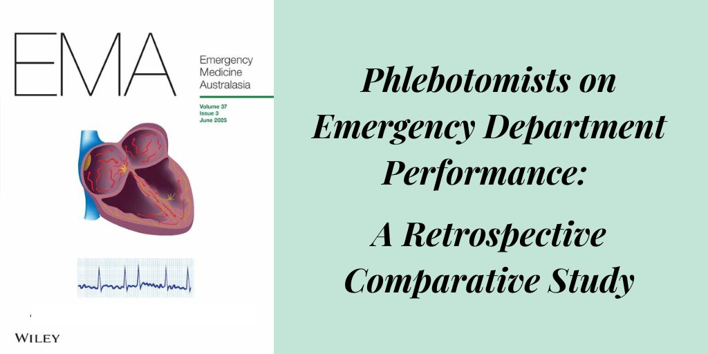 EMA Journal (@emajournal) on Twitter photo The impact of inclusion of phlebotomists in the ED triage setting
doi.org/10.1111/1742-6…
#OpenAccess
<a href="/bbergs57/">George Braitberg</a>
<a href="/WileyHealth/">Wiley Clinical Health</a> <a href="/acemonline/">ACEM</a> The impact of inclusion of phlebotomists in the ED triage setting
doi.org/10.1111/1742-6…
#OpenAccess
<a href="/bbergs57/">George Braitberg</a>
<a href="/WileyHealth/">Wiley Clinical Health</a> <a href="/acemonline/">ACEM</a>