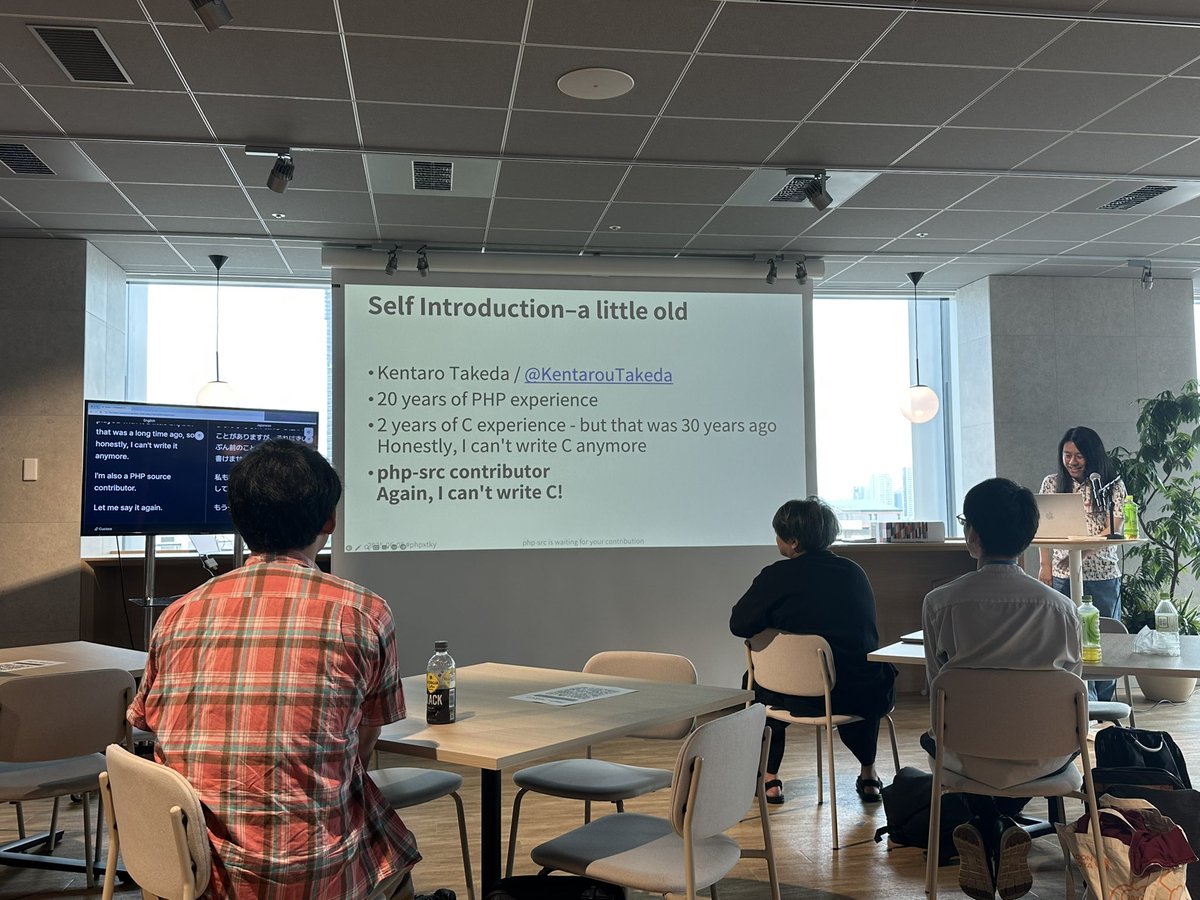 kotomin_m's tweet image. 武田さんが英語で初登壇とのこと！！👏👏

 #phpxtky