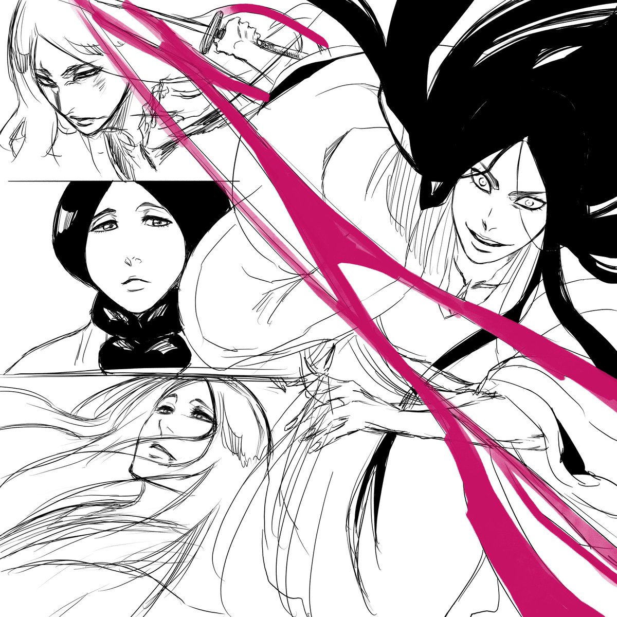 우노하나야치루 아이디어 스케치