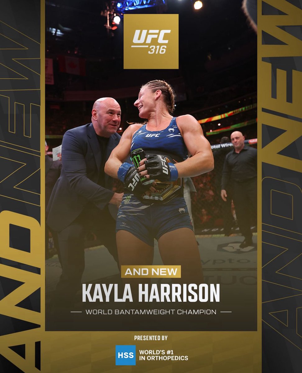STATEMENT MADE!! 📢 

Congrats to the #ANDNEW Bantamweight Champion! 🏆 💪 

#AmericanTopTeam #UFC316 #KaylaHarrison