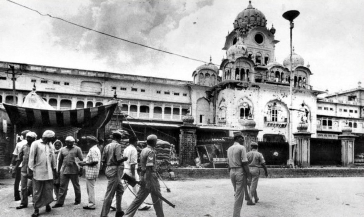 8th June 1984
ਘੱਲੂਘਾਰਾ GHALLUGHARA 1984

It’s been five days since the state of Panjab has been cut off from the rest of the world. There is a 24 hour curfew across the state. No foreigners are permitted entry and on Tuesday all Indian journalists were expelled #NeverForget1984