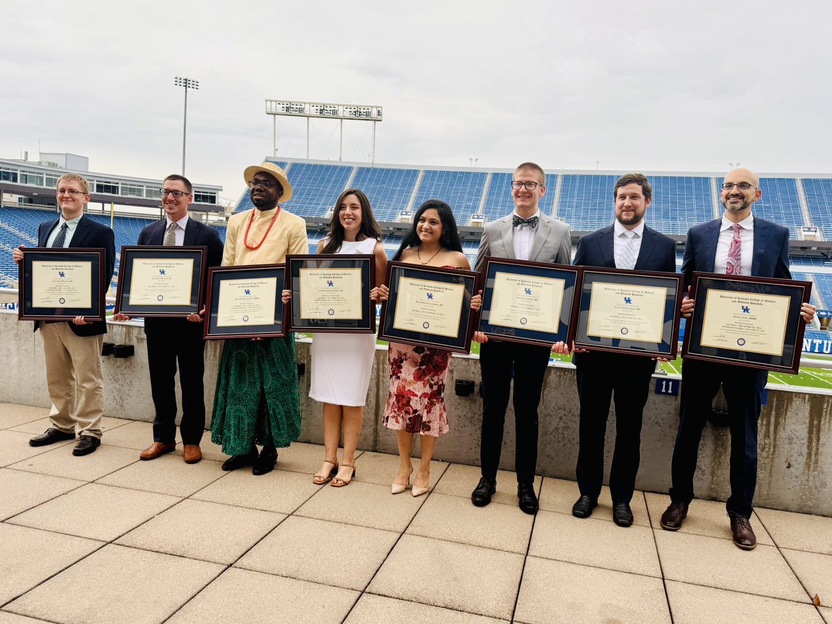 #ResidencyGraduation 

Check out this amazing class of graduating #neurology residents, 7 adult and 1 child neurologists who are off for their fellowships in their top choice programs! 

All the best… we will miss you &amp; you will always have a home <a href="/UKYneuroscience/">UK Neuroscience</a> <a href="/UKYMedicine/">University of Kentucky College of Medicine</a>!