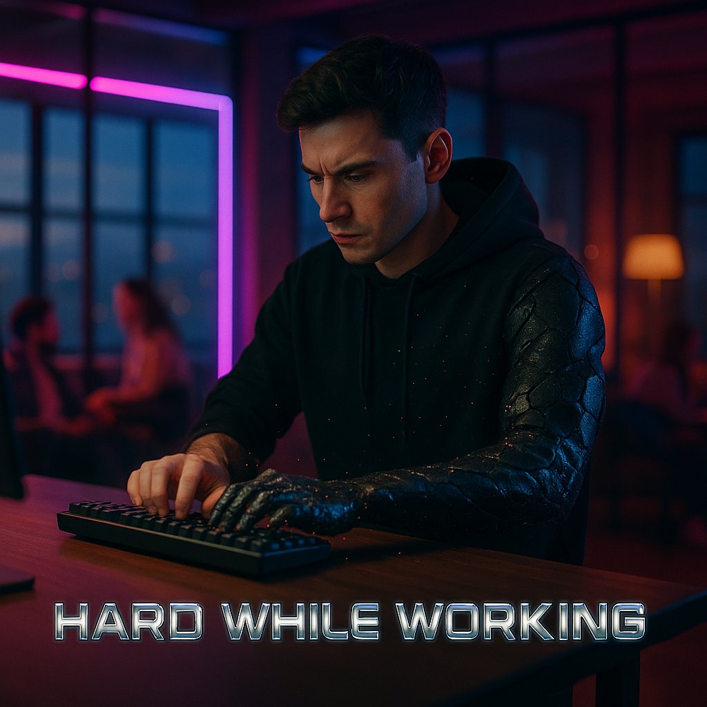 RXGEDOFFICIAL's tweet photo. People often ask me whether I am hard-working or hardly working, but they don't know that I am hard while working. https://t.co/9D8xTInQon