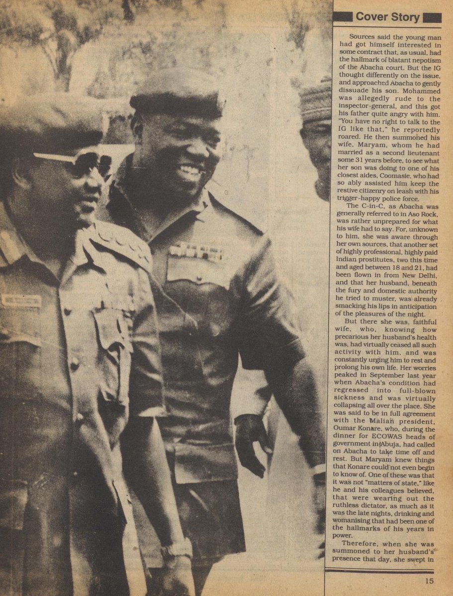 27 years ago today, General Sani Abacha suddenly died.

“June 7, the last full day he spent on earth, was a Sunday.”

Here is TELL magazine’s 1998 account of his final hours as Nigeria’s head of state.