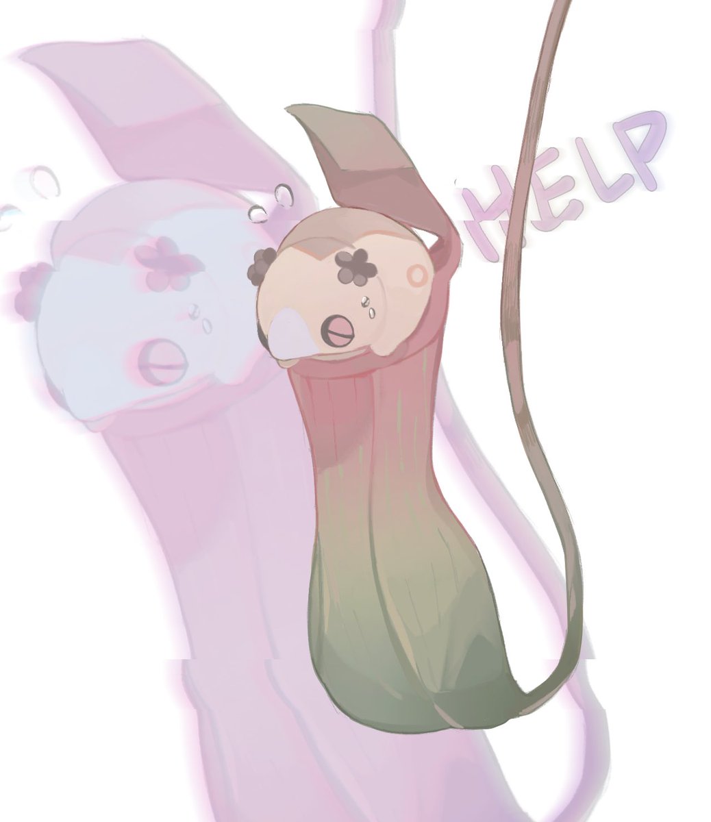 c_keiryu's tweet image. 【MUUNGU】⚠️ 
KEEP MUUNGU AWAY FROM THE PITCHER PLANT 💦
 #リヴリーファンアート
