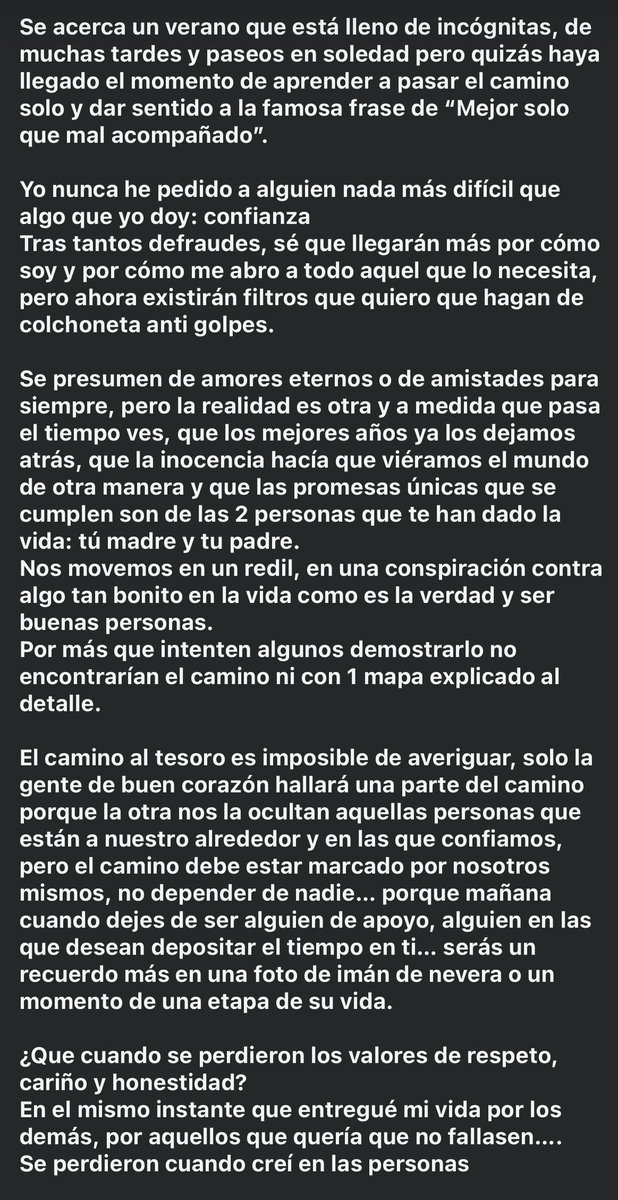 Un escrito más, cuando los pensamientos vuelan y salen solos…

Un artículo interesante y para recapacitar