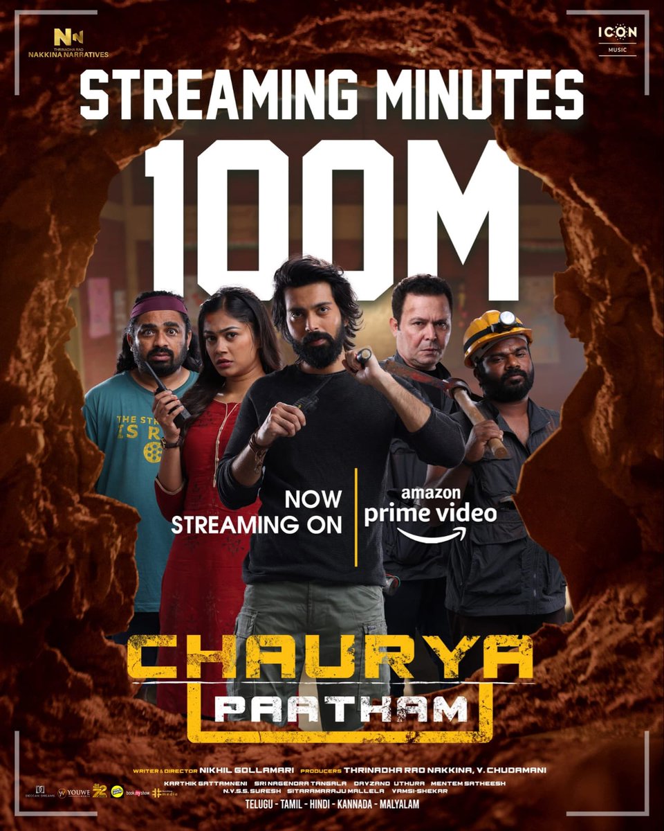Ramesh Bala (@rameshlaus) on Twitter photo 100M+ minutes of suspense, dark laughs & chaos!
#ChauryaPaatham streaming now on <a href="/PrimeVideoIN/">prime video IN</a>
▶️ primevideo.com/detail/0PT1G7P…
<a href="/indhraram/">Velivela Indhra Ram</a> <a href="/payal_radhu/">Payal Radhakrishna</a> <a href="/TrinadharaoNak1/">Trinadharao Nakkina</a> <a href="/NGollamari/">Nikhil Gollamari</a> <a href="/Karthik_gatta/">Karthik Gattamneni</a> <a href="/davzandrockz/">DavZanD</a> <a href="/Srinagendra_Art/">Srinagendra Tangala</a> <a href="/uthuraa/">Uthura Parthasarathy</a> @rajeevco <a href="/Iconmusicsouth/">ICON Music South</a> 100M+ minutes of suspense, dark laughs & chaos!
#ChauryaPaatham streaming now on <a href="/PrimeVideoIN/">prime video IN</a>
▶️ primevideo.com/detail/0PT1G7P…
<a href="/indhraram/">Velivela Indhra Ram</a> <a href="/payal_radhu/">Payal Radhakrishna</a> <a href="/TrinadharaoNak1/">Trinadharao Nakkina</a> <a href="/NGollamari/">Nikhil Gollamari</a> <a href="/Karthik_gatta/">Karthik Gattamneni</a> <a href="/davzandrockz/">DavZanD</a> <a href="/Srinagendra_Art/">Srinagendra Tangala</a> <a href="/uthuraa/">Uthura Parthasarathy</a> @rajeevco <a href="/Iconmusicsouth/">ICON Music South</a>