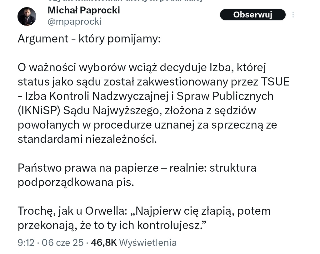DeBest539800's tweet photo. Zawsze jest okno. Gdy pis zatrzasnął prawo i sprawiedliwość w okowach oszustwa, trzeba wejść oknem. Sąd Najwyższy  nie poleci  #PrzeliczmyGłosy ,nie po to został przez pis stworzony. Trzeba posprzątać raz, a gruntownie, będzie krzyk, bedzie skowyt ale
#OddajcieGłosyRafała ‼️ https://t.co/nhEeMvGQnM