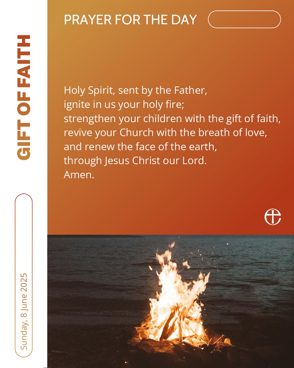 Join us in prayer as we celebrate the day of Pentecost. 

Today's prayer is available in plain text and audio formats at cofe.io/TodaysPrayer.