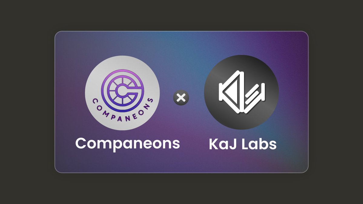 KaJ Labs Foundation (@kajlabs) on Twitter photo 🌐 Partnership Announcement!
#KaJLabs and <a href="/Companeons/">Companeons</a> have partnered to elevate NFT utility and decentralized rewards in the #Web3 space! 🚀
Companeons brings a unique NFT ecosystem powered by $COMP tokens, with rare ‘Surreal’ Companeons offering massive reward multipliers and 🌐 Partnership Announcement!
#KaJLabs and <a href="/Companeons/">Companeons</a> have partnered to elevate NFT utility and decentralized rewards in the #Web3 space! 🚀
Companeons brings a unique NFT ecosystem powered by $COMP tokens, with rare ‘Surreal’ Companeons offering massive reward multipliers and