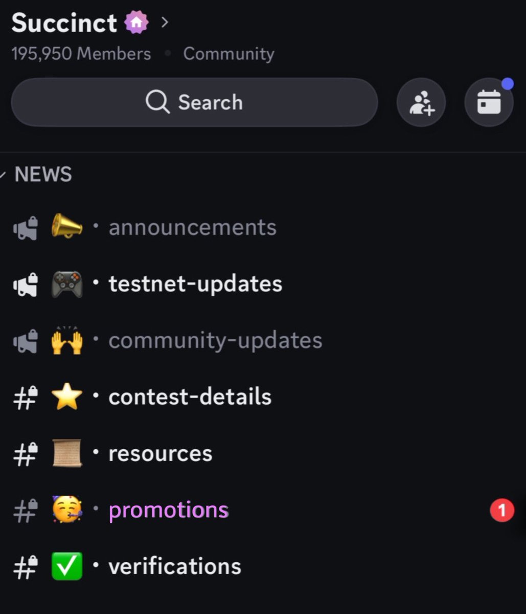 I have a feeling that promotions are getting closer.

It has been more than 3 weeks we haven't seen <a href="/SuccinctLabs/">Succinct</a> discord promotions I'm hoping for another mass promotion is around the corner.

What's your expectations guyss I hope everyone will be able to see their name