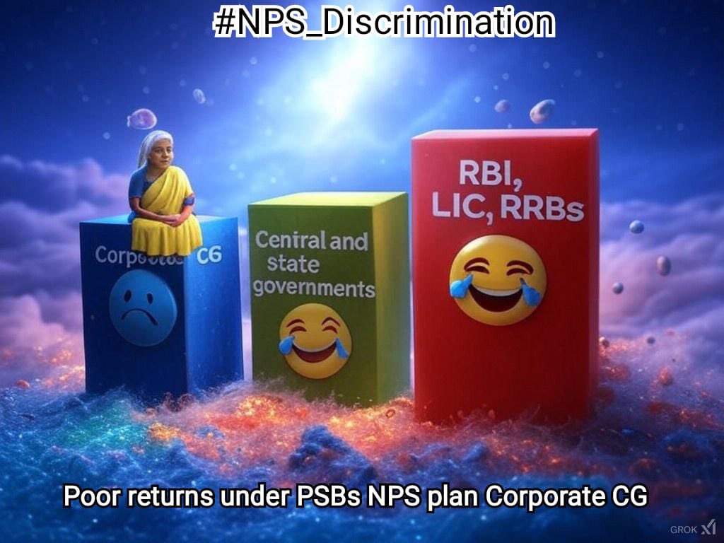 KhatiyanRohit's tweet photo. @TheOfficialSBI
@canarabank
@bankofbaroda
@UnionBankTweets
@UCOBankOfficial
@mahabank
@centralbank_in 

#NPS_Discrimination 
@DFS_India @ChiefIba @bnm1960 @FinMinIndia @aiboc_in @rupamsmail @ChVenkatachalam https://t.co/GhyXi3naUs