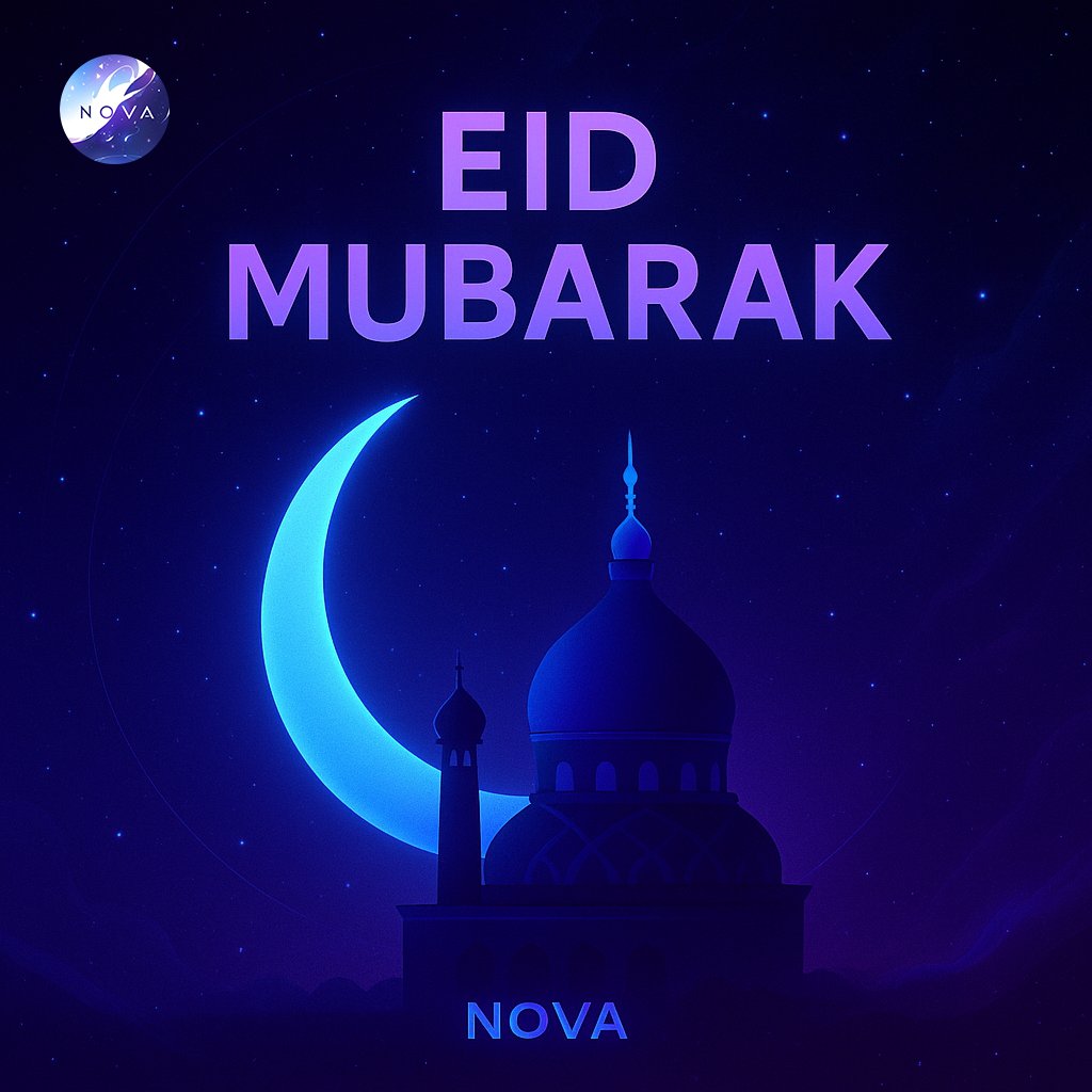 ai_nova_off's tweet image. ✨ Eid Mubarak from NOVA 🌙

May this season of reflection and celebration bring you peace, joy, and cosmic inspiration.

Together, we build a future where culture meets innovation 🚀🕌

#EidMubarak #NOVA