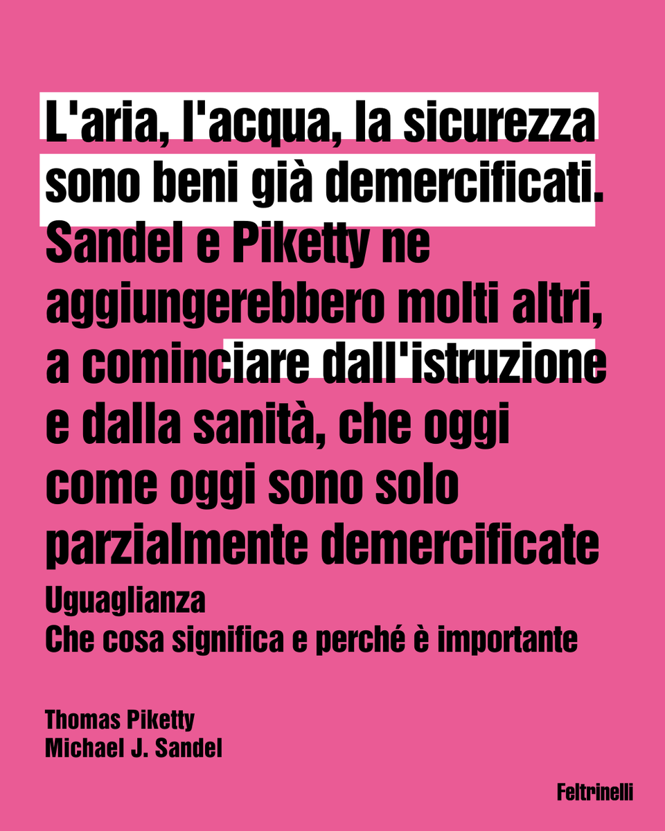 feltrinellied's tweet photo. Su @sole24ore intervista a #ThomasPiketty e #MichealSandel autori di Uguaglianza. Che cosa significa e perché è importante #8gugno https://t.co/QECSubNaow