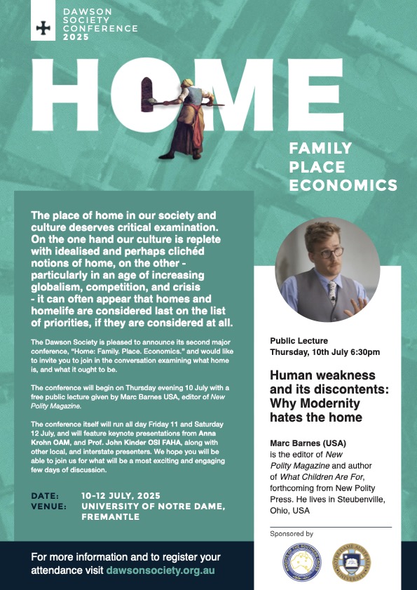 The Home conference is coming up!!

early bird discounts on registration is ending soon!

dawsonsociety.org.au/event/home-con…