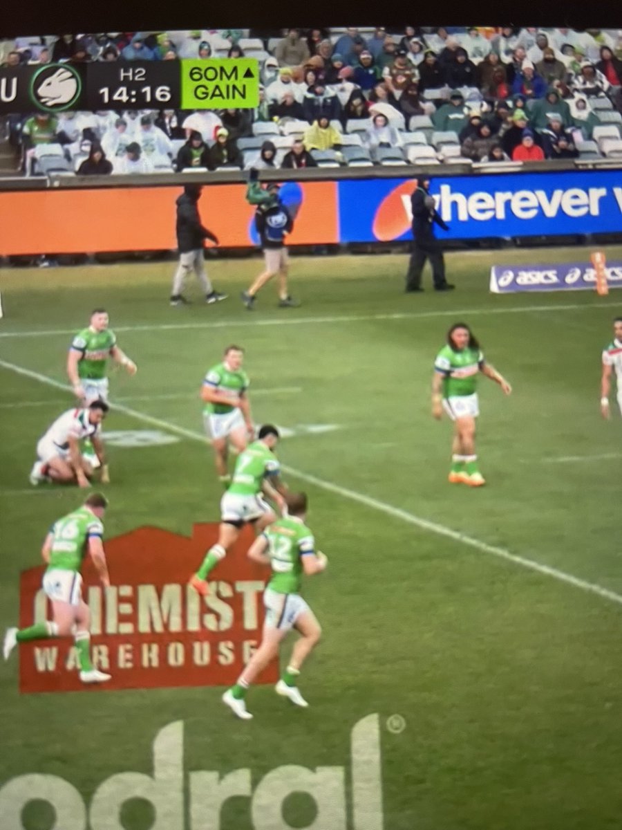 Young in front of the kicker?