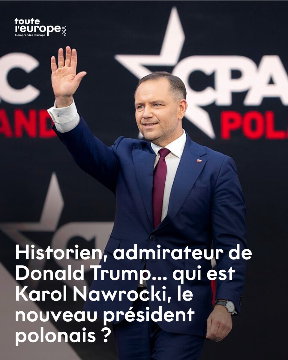 Historien, admirateur de Donald Trump... qui est Karol Nawrocki, le nouveau président polonais ?
➡️ l.touteleurope.eu/Tqe