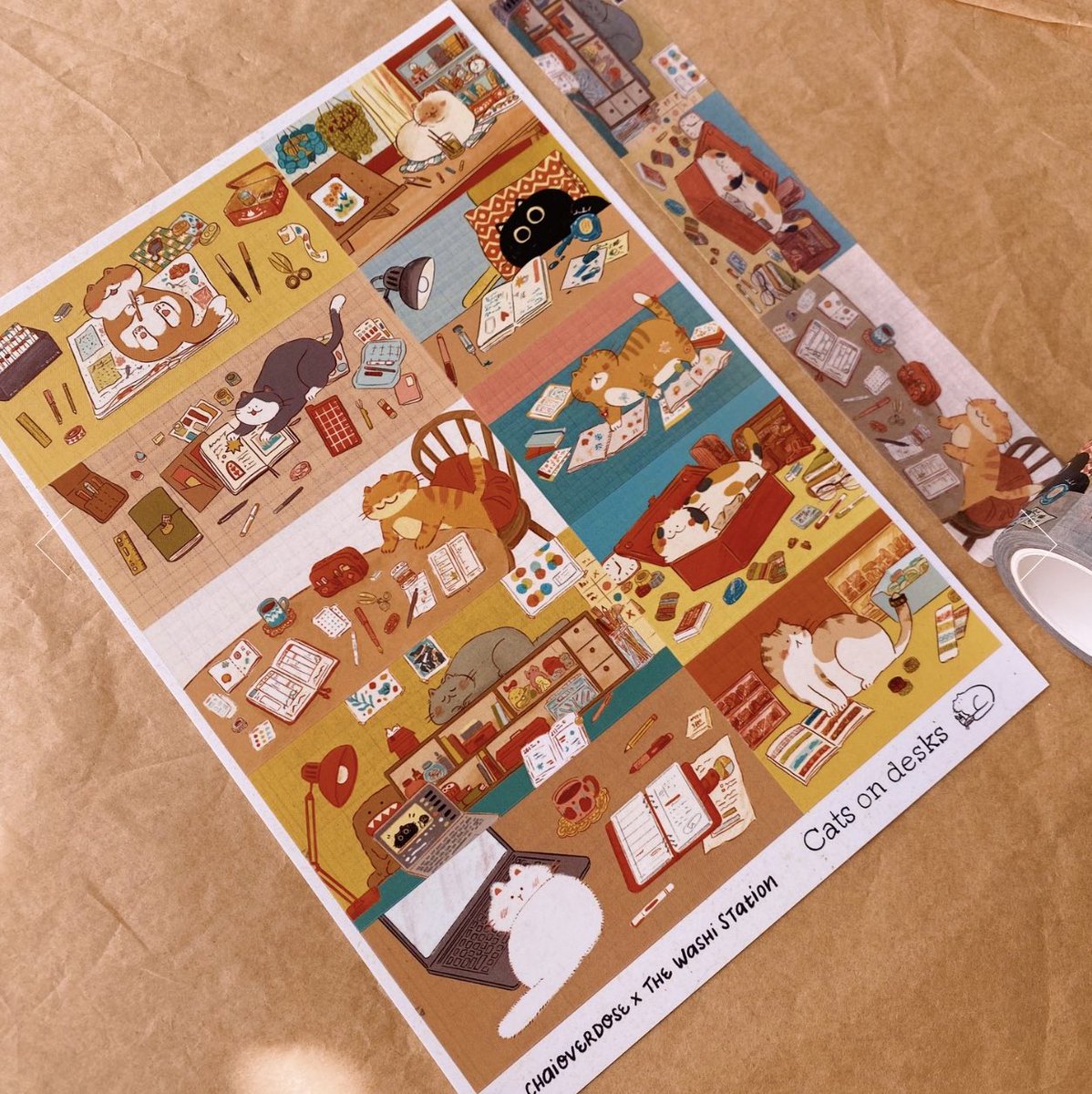 Cats! On desks!
Back in stock at the Washi Station 💛