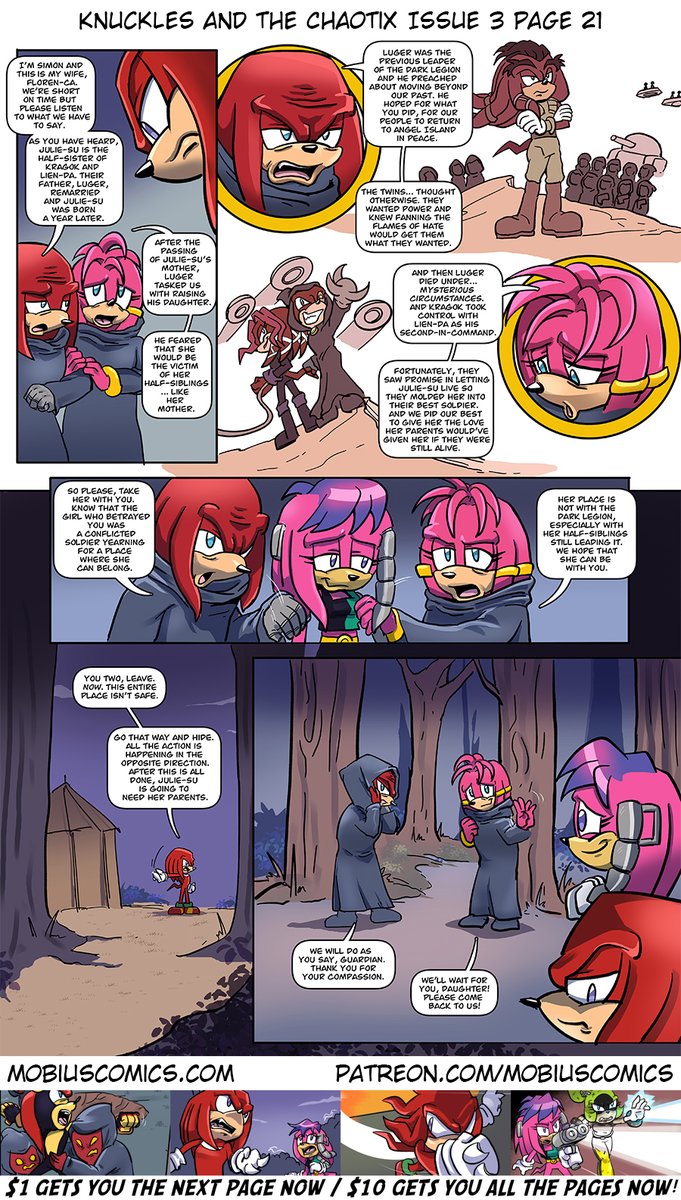 Art: <a href="/pure_amsel/">who am i, really ✨(17+)</a>
Here’s the newest page of Knuckles and the Chaotix! Help support this comic by retweeting, visiting the site, or being a patron! Every bit helps and thank you very much!
#Sonic #KnucklesTheEchidna #fanart