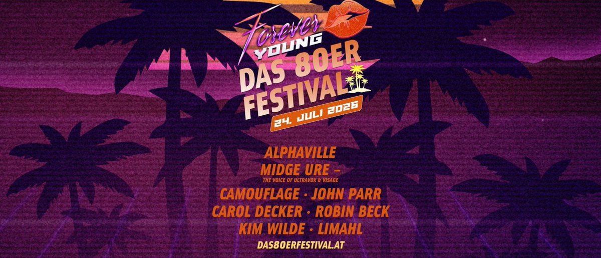 Jean-Paul Mignard / www.day-by-day-kim-wilde.com (@jpm0863) on Twitter photo "Forever Young Festival 2026" with <a href="/kimwilde/">Kim Wilde๐ฝ</a>, <a href="/midgeure1/">midge ure๐</a> , <a href="/caroldecker/">Carol Decker ๐</a> , <a href="/Limahl_Official/">Limahl_Official</a> .... Ticket info, other artists here: day-by-day-kim-wilde.com "Forever Young Festival 2026" with <a href="/kimwilde/">Kim Wilde๐ฝ</a>, <a href="/midgeure1/">midge ure๐</a> , <a href="/caroldecker/">Carol Decker ๐</a> , <a href="/Limahl_Official/">Limahl_Official</a> .... Ticket info, other artists here: day-by-day-kim-wilde.com