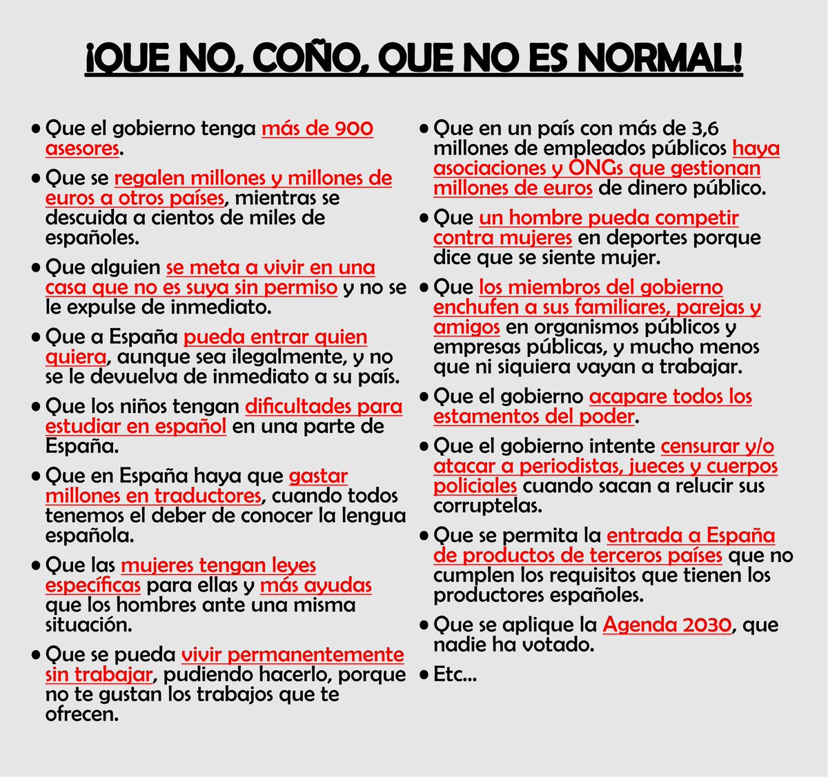 Esto hay que repetirlo una y otra vez.

¡NO ES NORMAL!, por mucho que una manada de desgraciados intente imponerlo como tal.