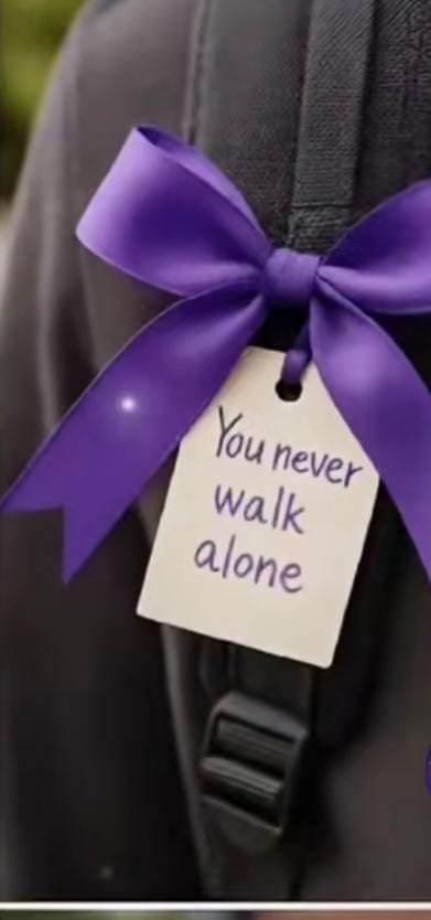 btsvesho's tweet photo. The Purple Ribbon Project
ARMYs tie a purple ribbon on a tree, bench, lamp post, backpack, or any meaningful spot.
Attach a small note or tag with a message like:
"Welcome Home, BTS."
"You never walk alone."
"We waited, and we'll always walk with you." https://t.co/NIIqwlwazy