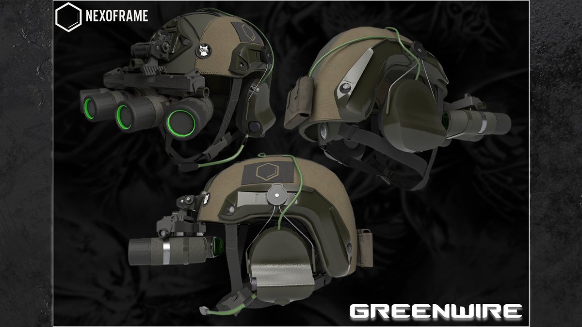 CattVines's tweet photo. Finally got round to texturing the NVG + Helmet. I think they came out okay, thoughts?  #3D #b3d #blender #substancepainter #vrchat https://t.co/OB62ubnKwa