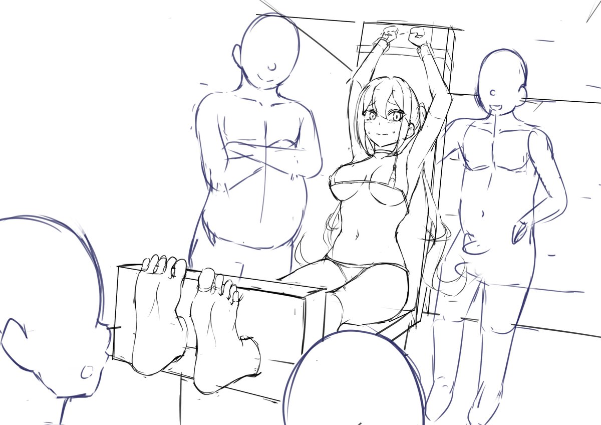skeb進捗のソウルガイドさん&amp;モブ配置したミサキちゃん