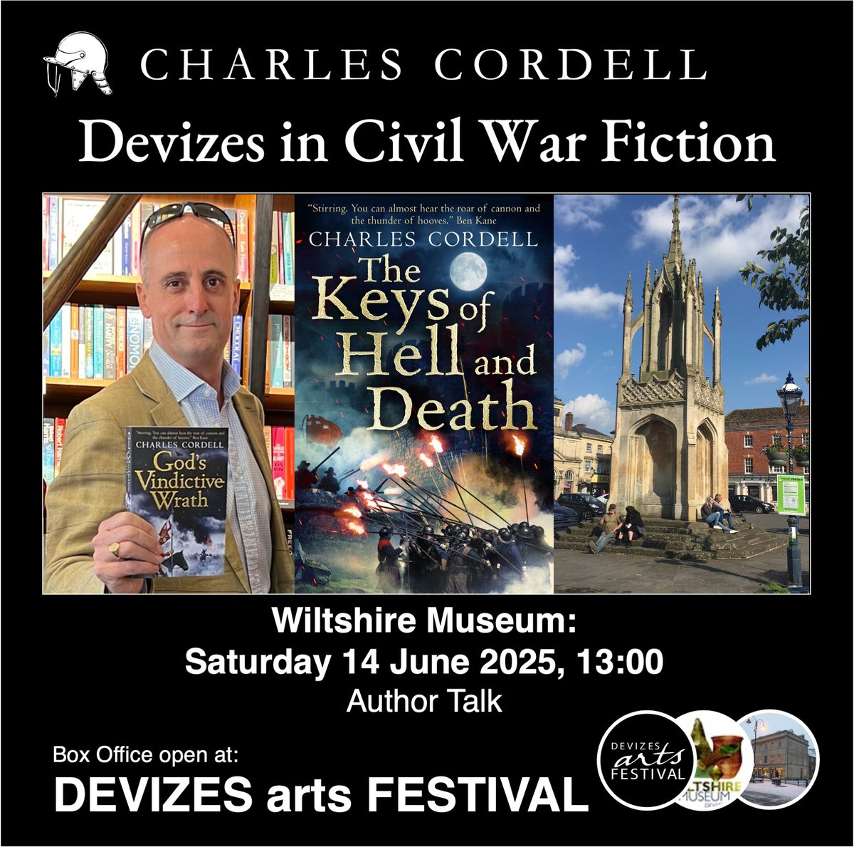 CharlesCordell's tweet image. One week to go! #DevizesFestival 2025 historical fiction author talk – Devizes in Civil War fiction – when the #EnglishCivilWar hung in the balance on the bed cords of #Devizes.
@DevizesFestival, @DevizesArts - Saturday 14 June, 13:00, at the @WiltshireMuseum