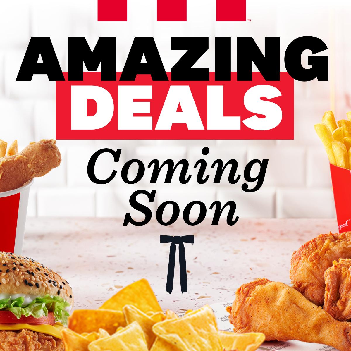 BIG savings are coming your way!🔥
Get ready for mouth watering deals every Tuesday, Wednesday, and Thursday-with upto 39%OFF!👀🍗🍟
Trust us, you don't want to miss what's coming!
#KFC #It'sfingerlickingood #Food #Foodie