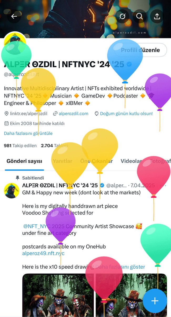 alperozdilart's tweet image. GM & Happy Sunday
Today is my birthday 🤗
but before that...
OMG What a day was yesterday
my project @solamyst was MINTED OUT all of a sudden after 1 year of its sleep
It became no#1 HOT nft collection across all chains on @LaunchMyNFT and soon was minted out
🥳🥳🥳🥳…
