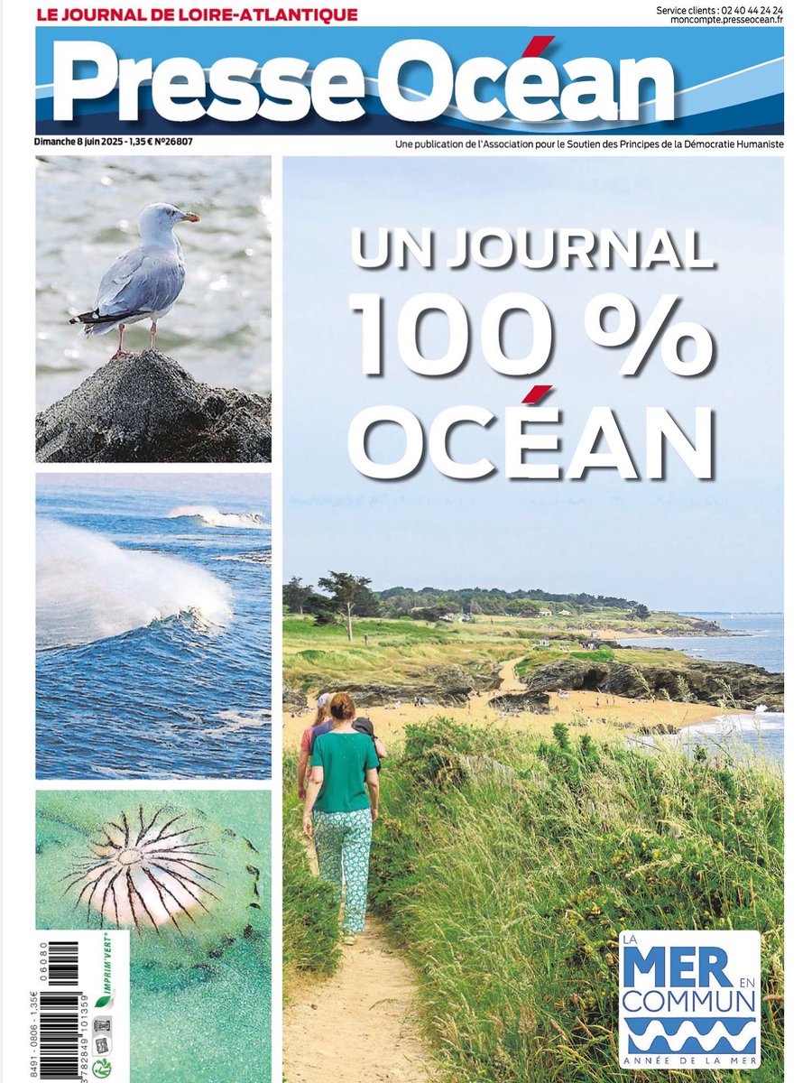Bravo Presse Océan pour cette édition entièrement océanique. Parution logique pour un journal qui, depuis de longues années fait de la mer un enjeu essentiel et publie chaque dimanche un dossier complet consacré à l’océan et à sa protection 

Bravo confrères ! <a href="/presseocean/">Presse Océan</a>