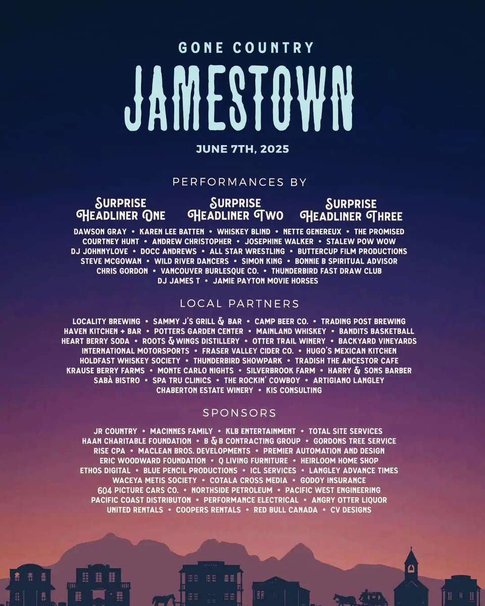 We Are So Thankful That We Were Invited To Serve All Of The Actors, Performers, Organizers &amp; Volunteers @ This Year’s @gonecountrylive Event In Langley. A Huge Thank You To The @the_property_twins Chris &amp; Jamie For Always Including Us In Your Events!