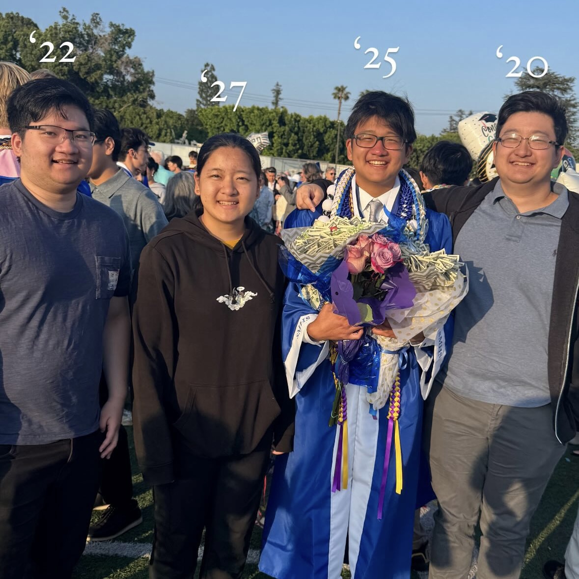 HEHMiddleSchool's tweet photo. San Marino High School is proud to have graduated three of the four Wang siblings! Congratulations, Jared! Jenna, you are next! https://t.co/yBEyoh85zU