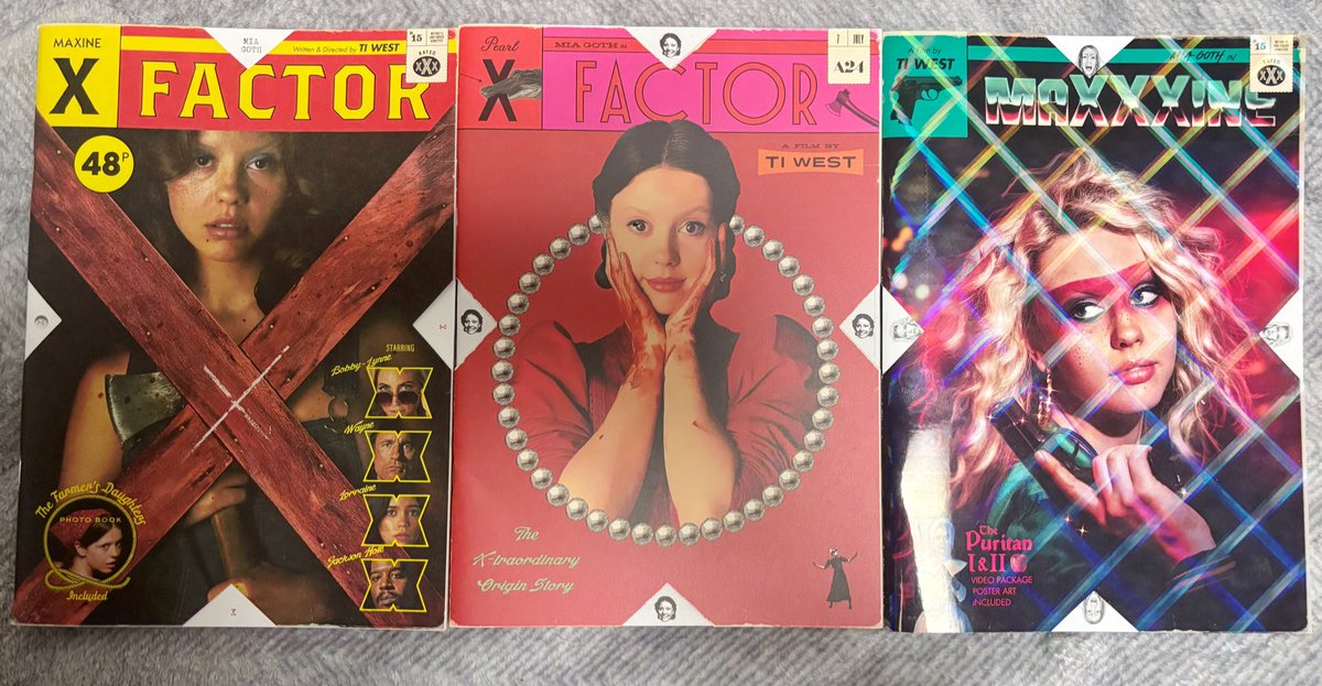 X、Pearl、マキシーン、三部作パンフレットセット MaXXXine マキシーン」観てきた🎬 「X エックス」→「Pearl パール