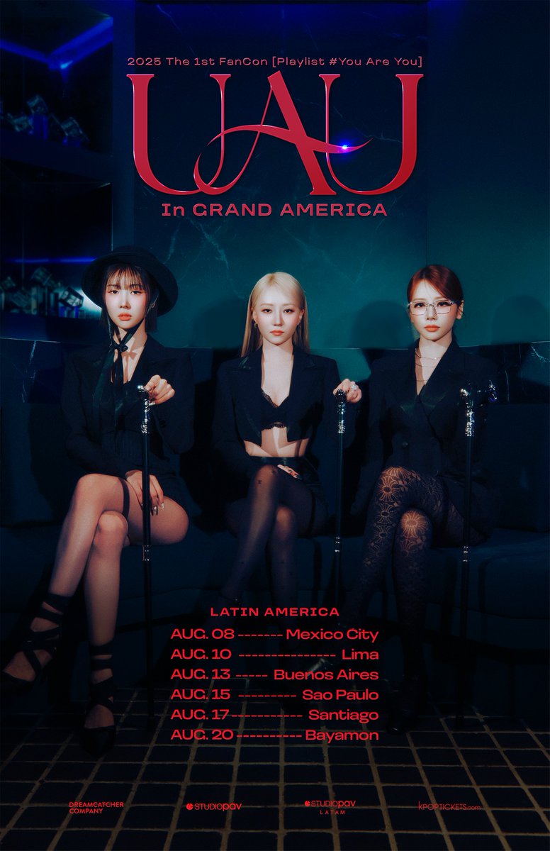 [🌑] UAU 2025 The 1st FanCon [Playlist #You Are You] in Latin America 안내

UAU is coming to see InSomnia once again💕

📍[Mexico City] 08/08/25
📍[Lima] 10/08/25
📍[Buenos Aires] 13/08/25
📍[Sao Paulo] 15/08/25
📍[Santiago] 17/08/25
📍[Bayamon] 20/08/25

Stay tuned for more