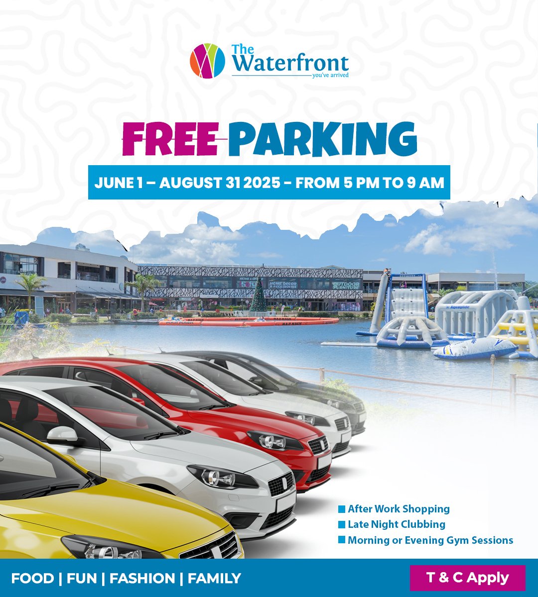 The Waterfront Karen (@waterfront_ke) on Twitter photo Don’t rush. Don’t worry. Parking’s on us.
From 5 PM to 9 AM, enjoy your evenings at <a href="/Waterfront_KE/">The Waterfront Karen</a> without thinking twice about parking fees.
Relax, unwind, and stay as long as you like. We’ve got it covered.
#FreeParking #WaterfrontKaren #SundayChill #TWFKaren #YouveArrived Don’t rush. Don’t worry. Parking’s on us.
From 5 PM to 9 AM, enjoy your evenings at <a href="/Waterfront_KE/">The Waterfront Karen</a> without thinking twice about parking fees.
Relax, unwind, and stay as long as you like. We’ve got it covered.
#FreeParking #WaterfrontKaren #SundayChill #TWFKaren #YouveArrived